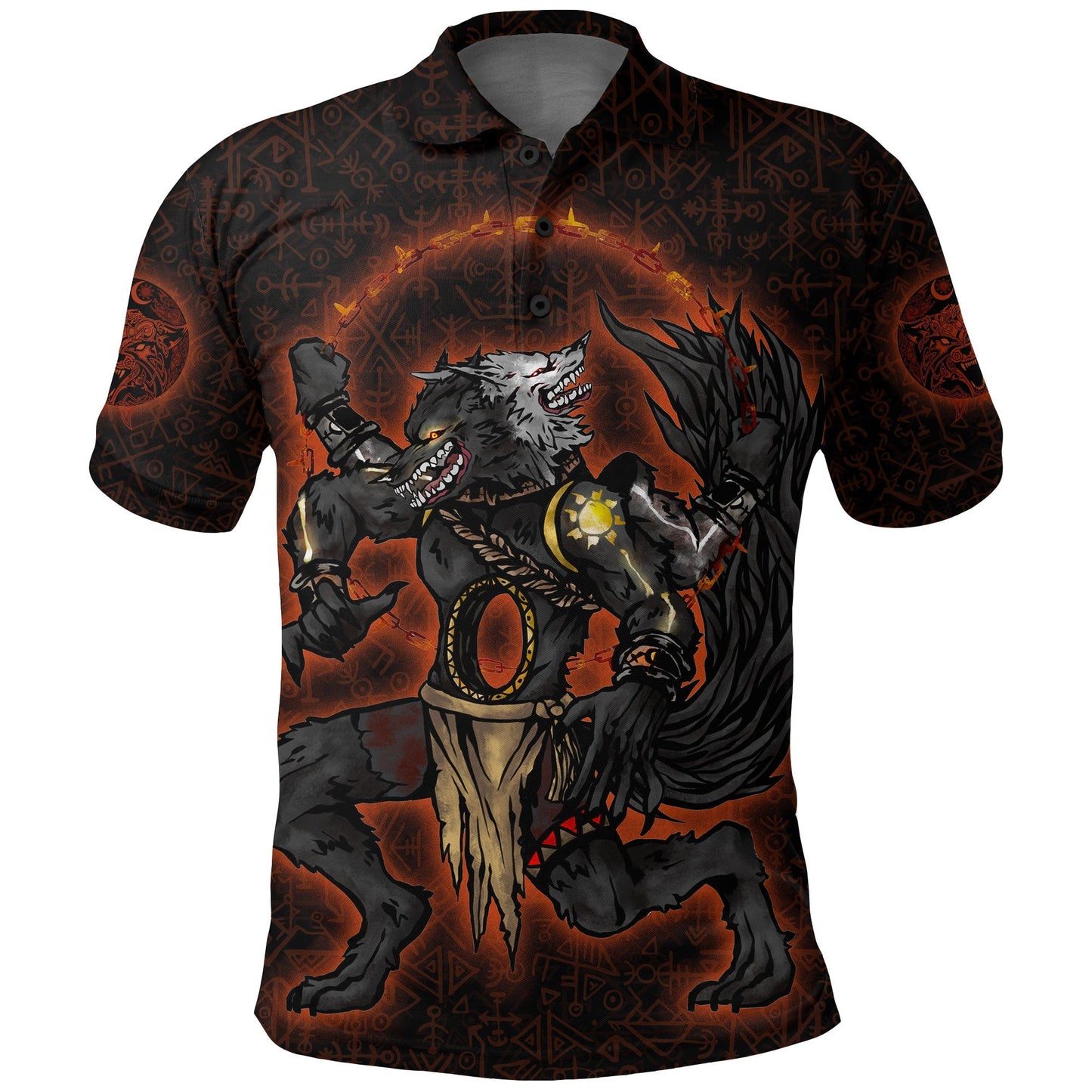 Frenzidea Viking Style Polo Shirt - Skoll And Hati ArtStation