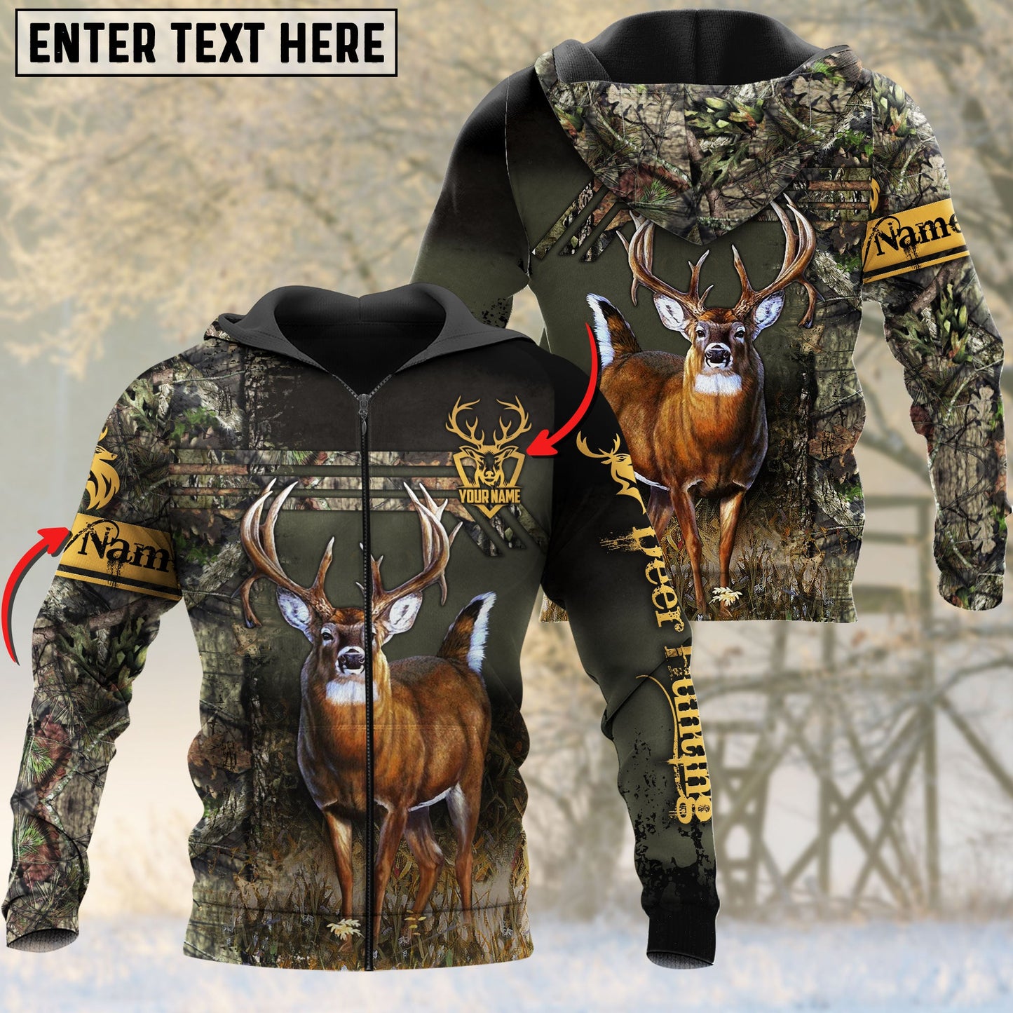 Frenzidea Deer Hunting Personalized 3D Shirts