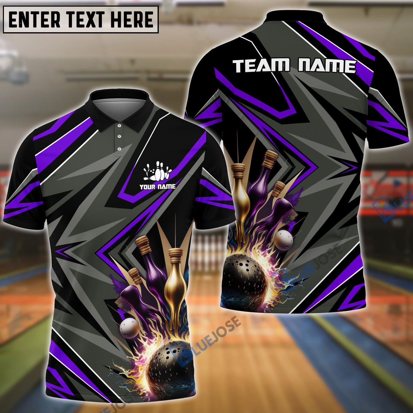 Frenzidea Bowling And Pins Classic Pattern Pattern Customized Name 3D Shirt (5 Colors)
