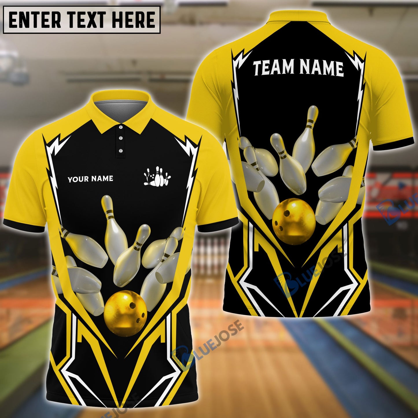Frenzideas Bowling And Pins Mech Warrior Customized Name, Team Name 3D Shirt (5 Colors)