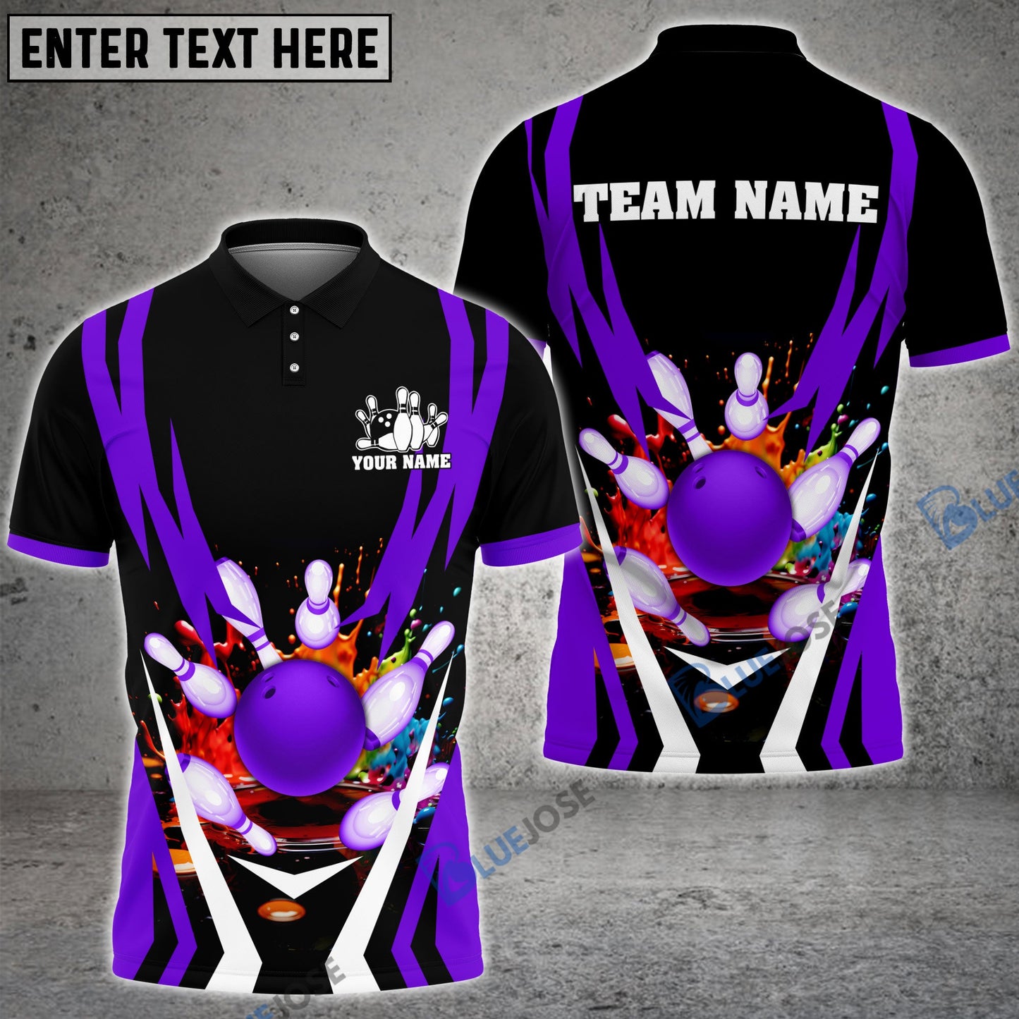 frenzidea Bowling And Pins Warrior Paint Customized Name 3D Shirt (6 Colors)