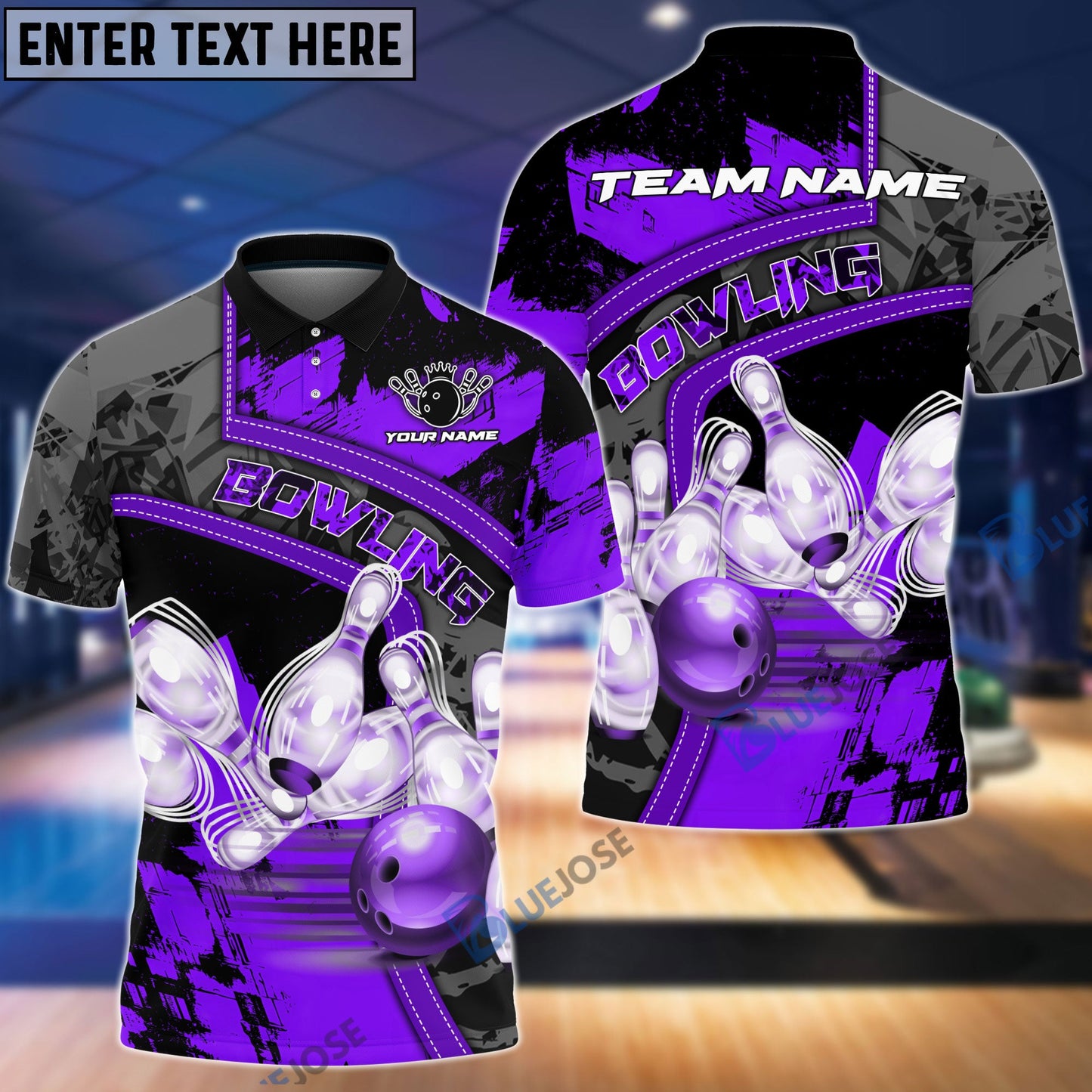 Frenzideas Bowling Ball And Pins Multicolor Personalized Name 3D Shirt