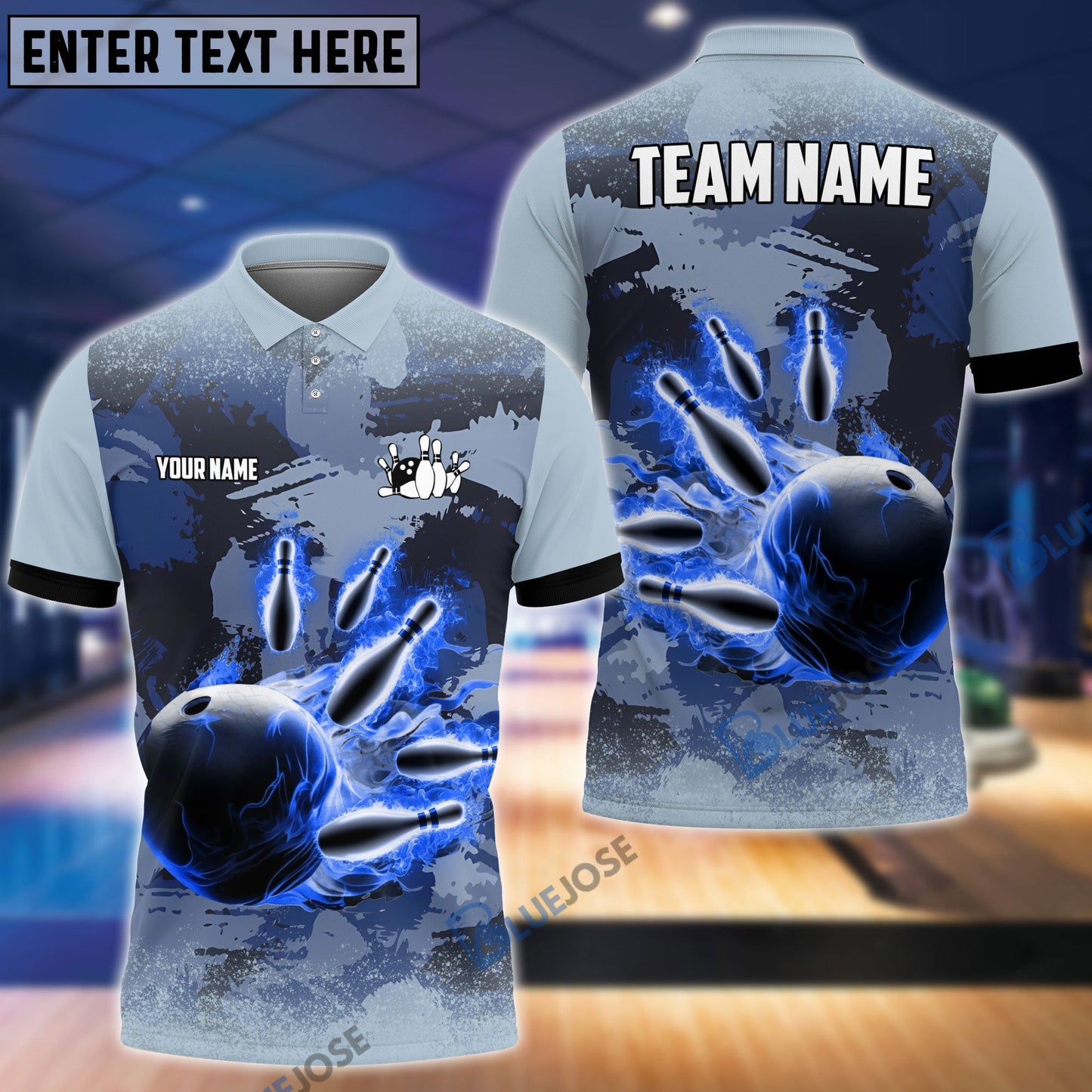 Frenzideas Bowling And Pins Cool Color Customized Name 3D Shirt