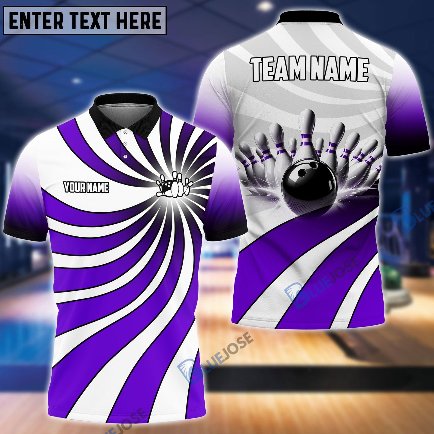 Frenzidea Bowling Ball And Pins Vortex Customized Name 3D Shirt (4 Colors)