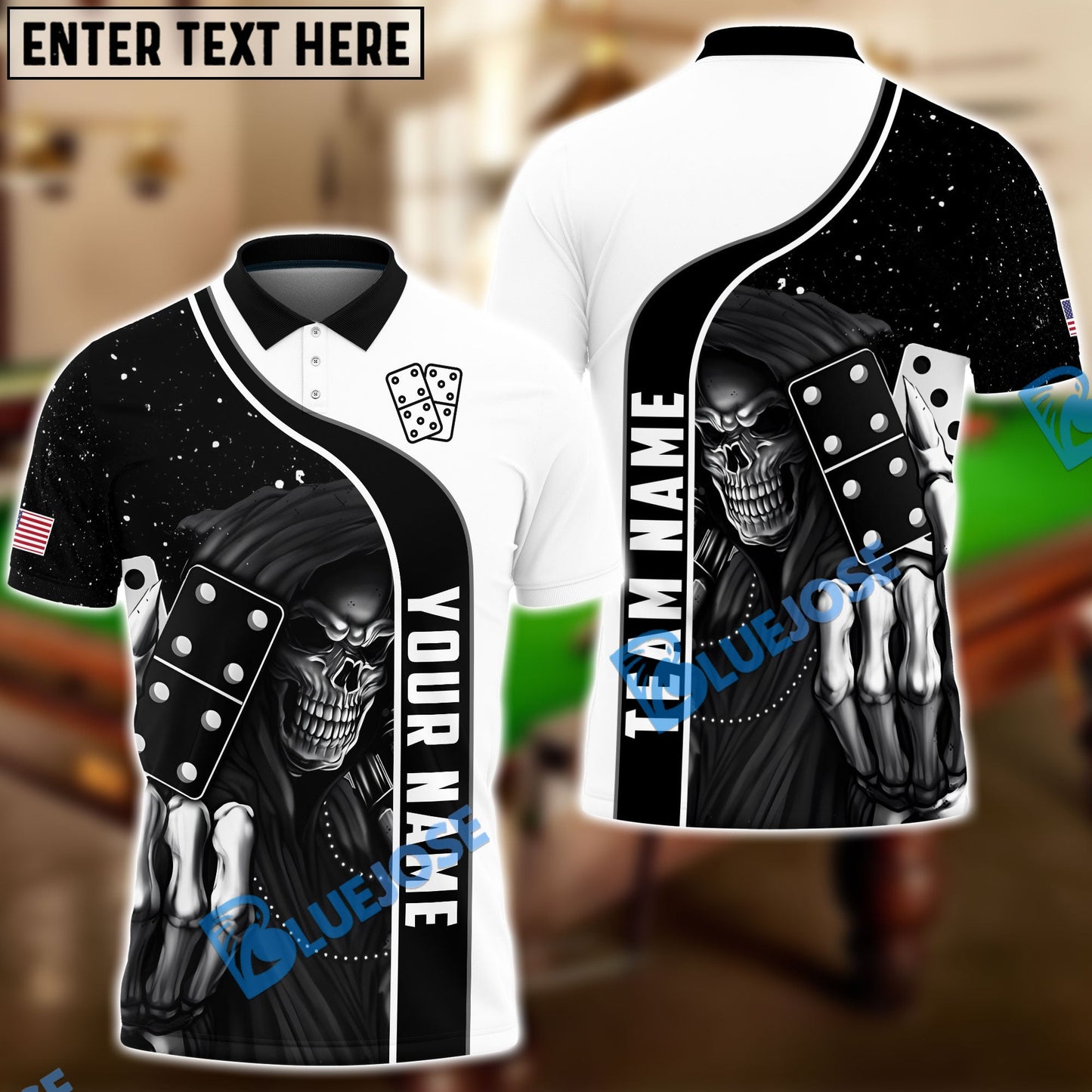 Frenzidea Domino Reaper Personalized Name, Team Name 3D Shirt