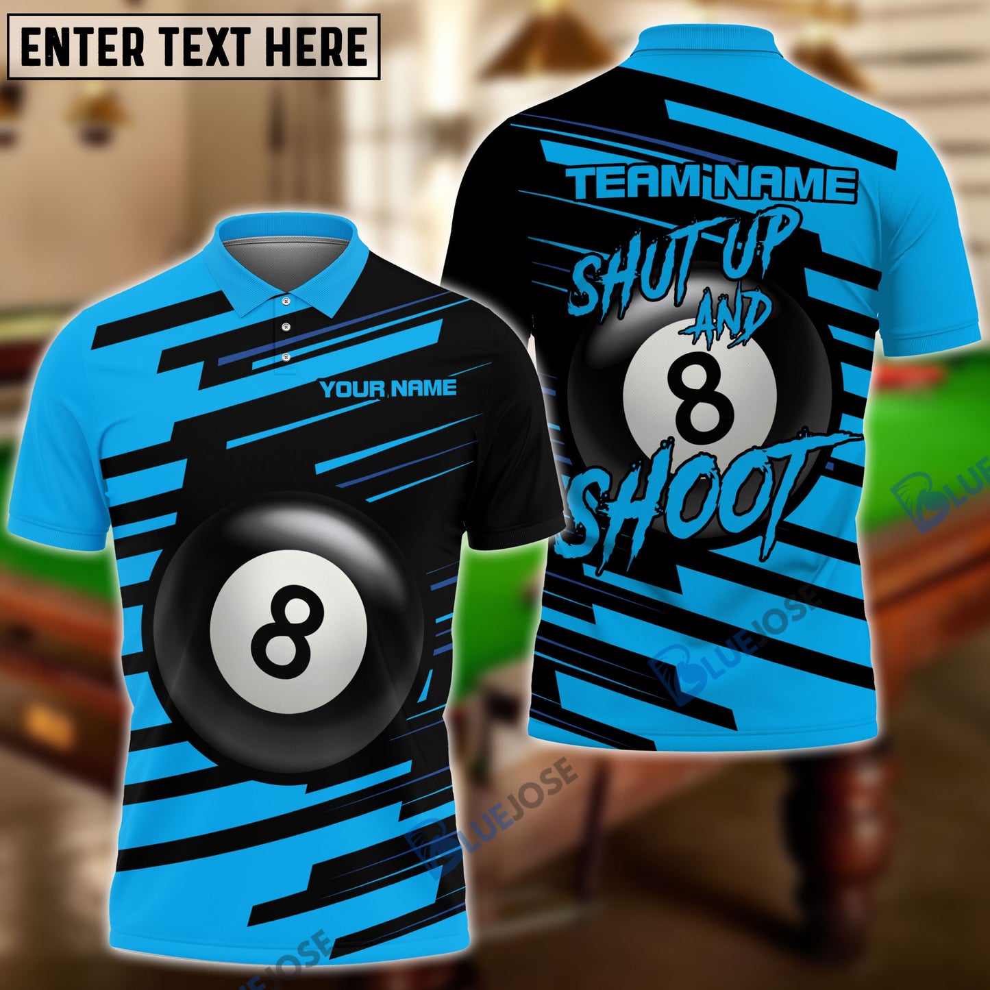 Frenzidea Billiards Shut Up & Shoot Personalized 3D Shirt