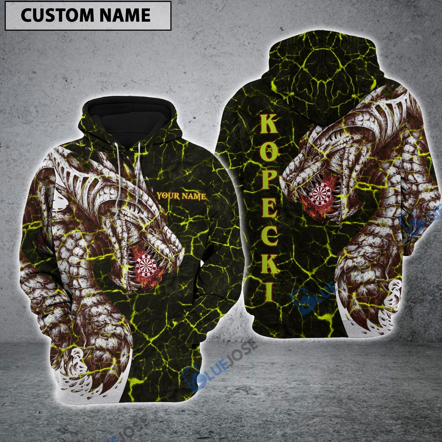 frenzidea Dart Dragon Personalized Name 3D Hoodie