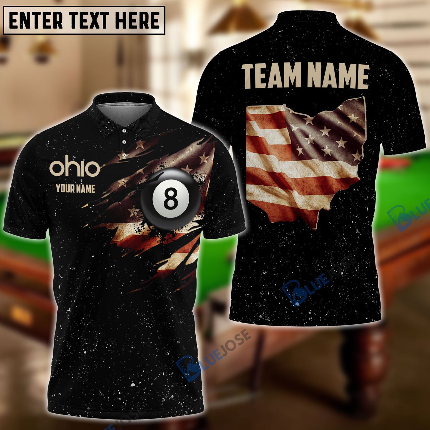 Frenzidea Billiards Ohio Personalized Shirt