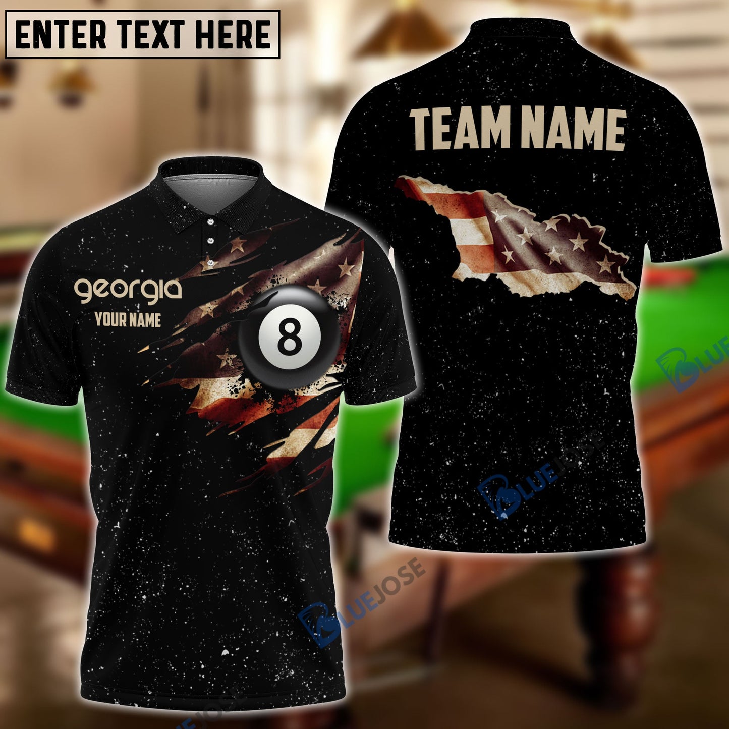 Frenzidea Billiards Georgia Personalized Shirt