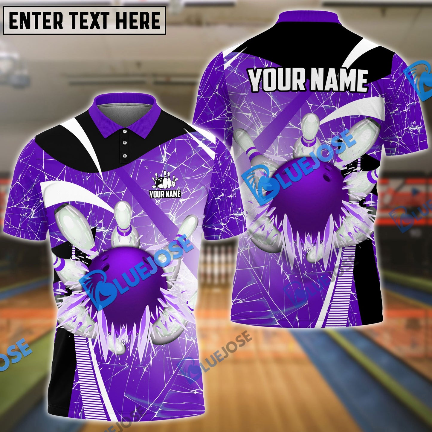 Frenzidea Bowling And Pins Ice Breaker Customized Name 3D Shirt (4 Colors)