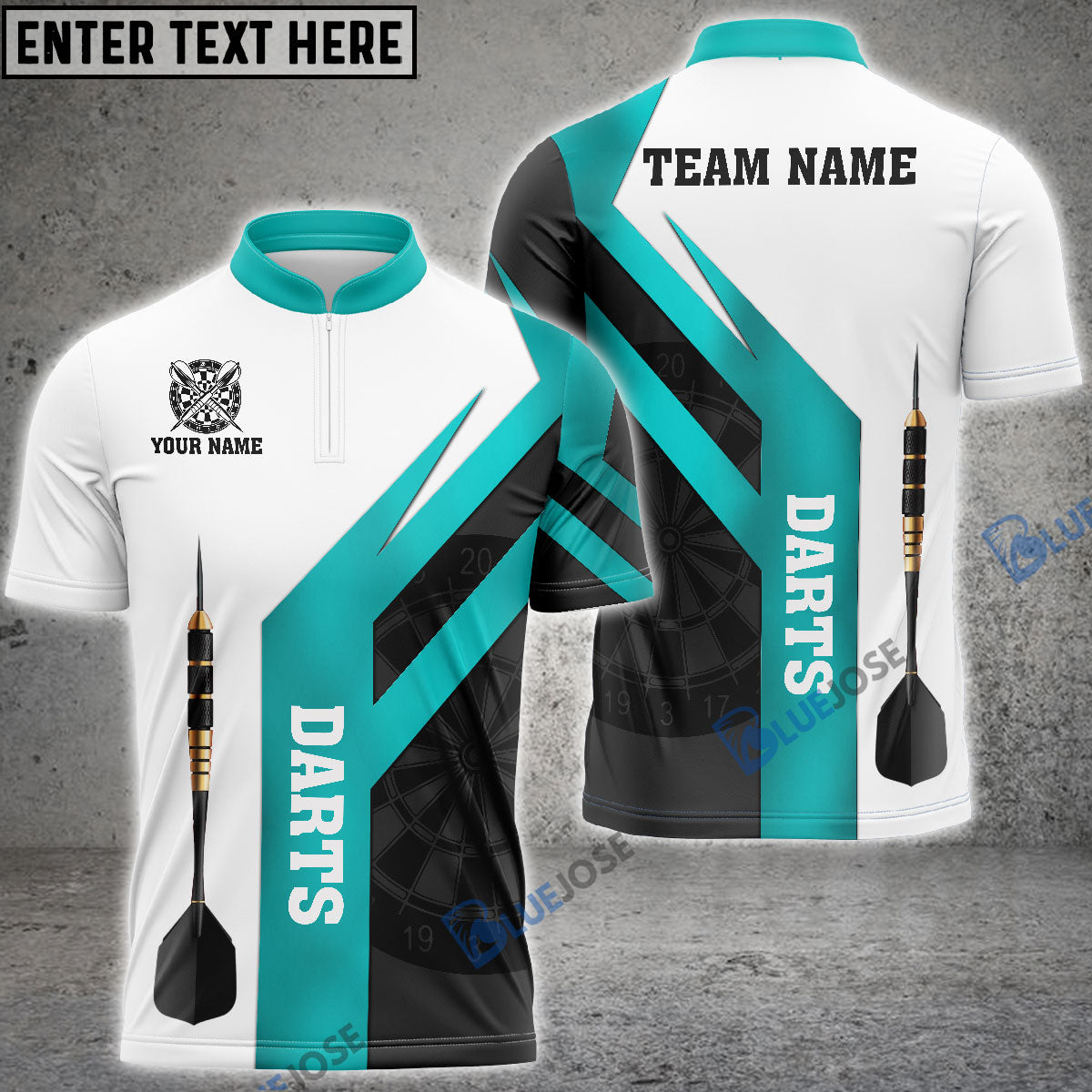 Frenzidea Darts D Personalized Name, Team Name 3D Shirt (4 Colors)