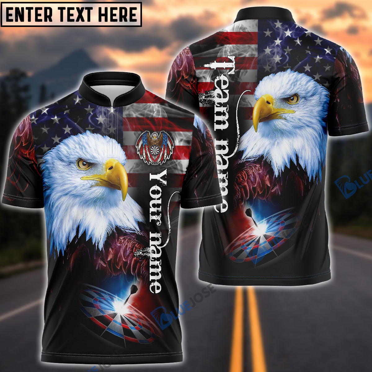 Frenzidea USA Eagle Darts Personalized Name, Team Name 3D Shirt