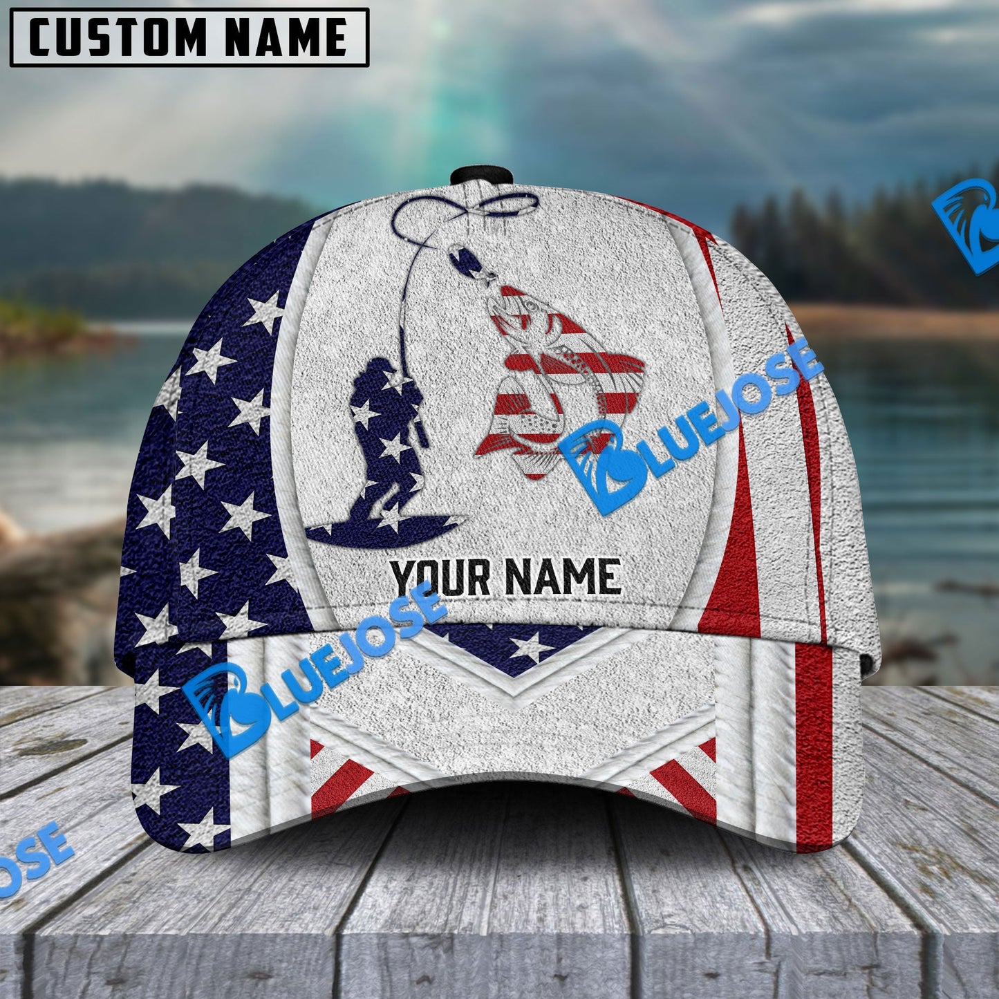 Frenzidea Personalized Trout Fishing American Dusty Style Classic Cap