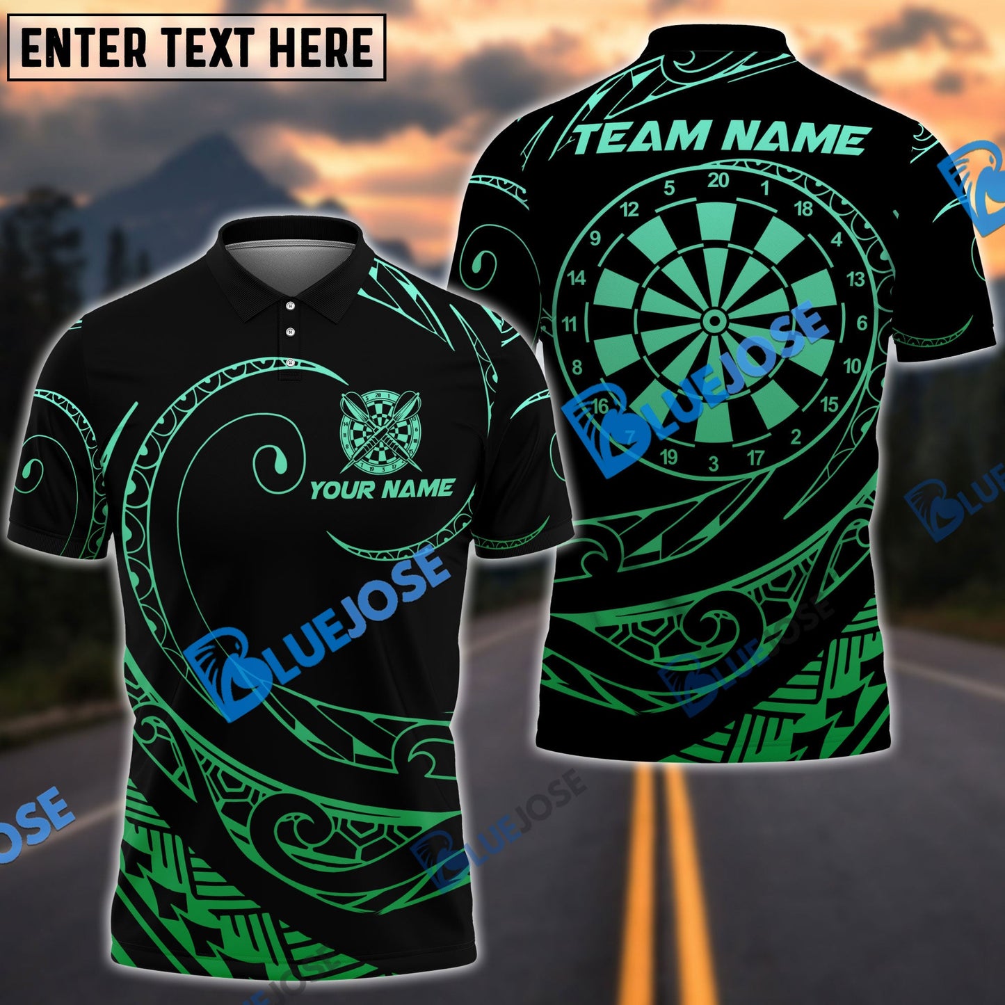 Frenzidea Darts Hawaii Polynesian Personalized Name, Team Name 3D Shirt (4 Colors)