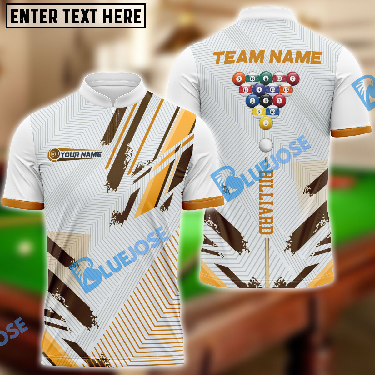 frenzidea Billiards Ball 8 Sport Tournament Personalized Name, Team Name Unisex Shirt ( 6 Colors )