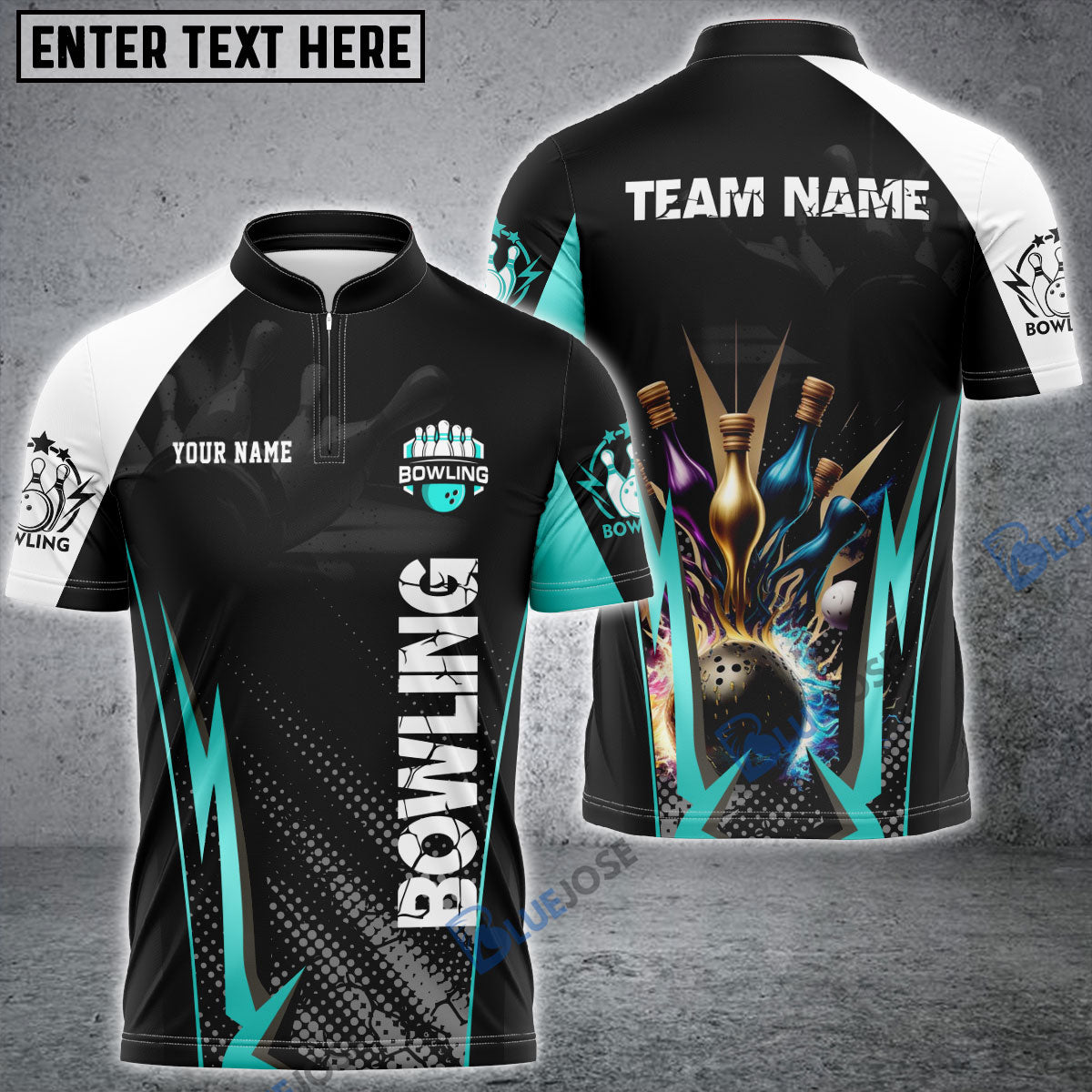 frenzidea Bowling And Pins The Fury Of Thunder Customized Name 3D Shirt (4 Colors)