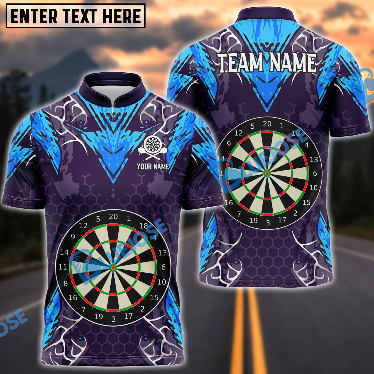 Frenzidea Darts Cybertron Personalized Name, Team Name 3D Shirt (4 Colors)
