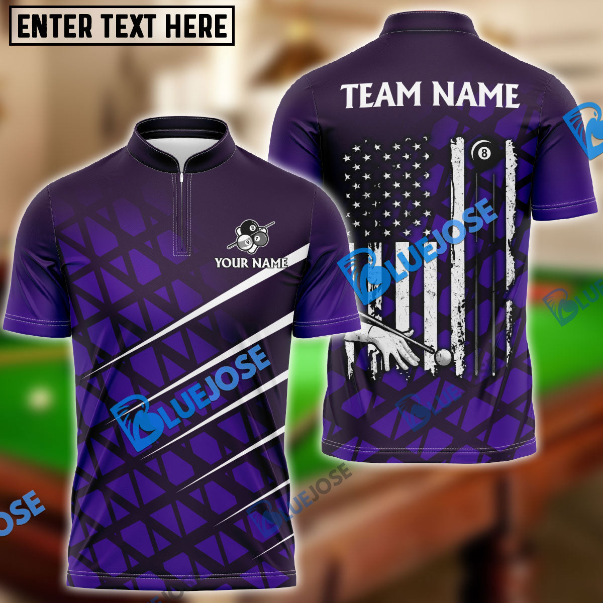 Frenzidea Billiards Ball 8 To The New America Personalized Name, Team Name Unisex Shirt ( 4 Colors )