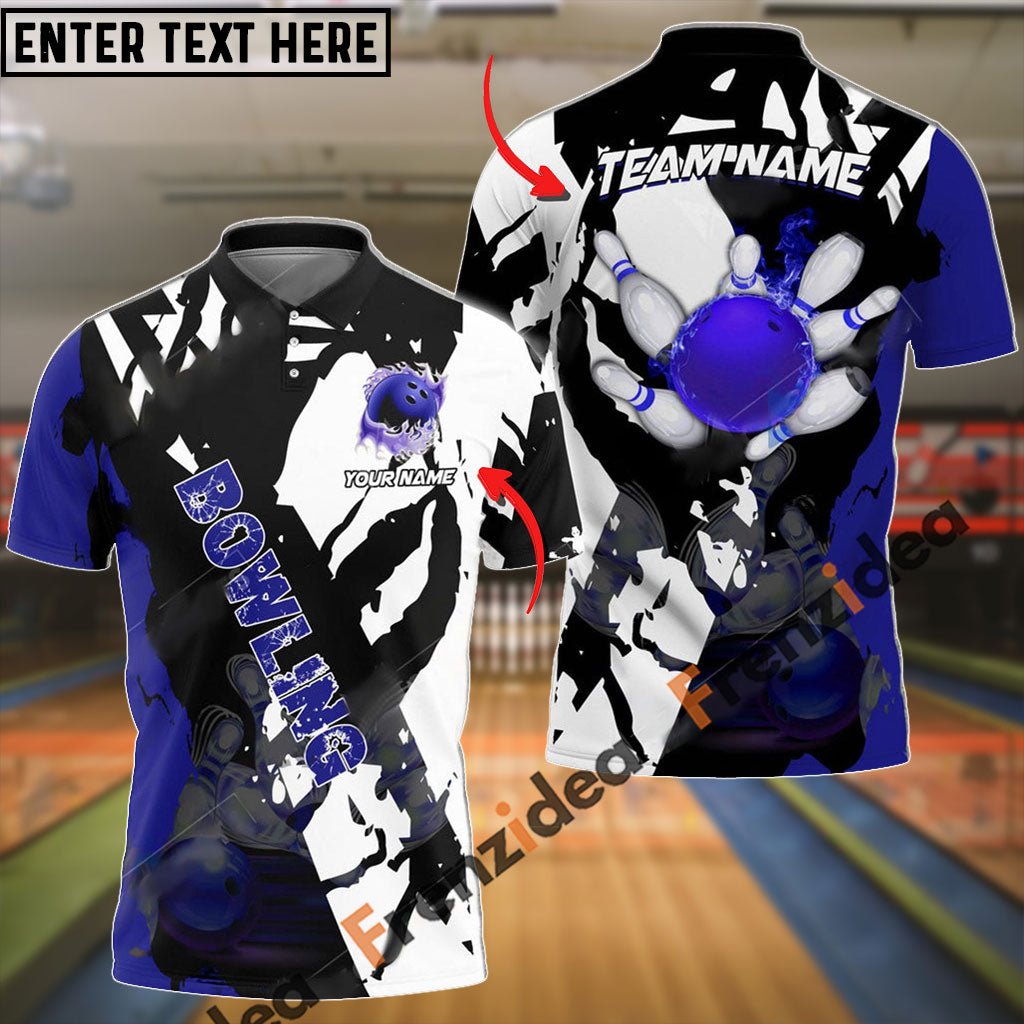 frenzideas Bowling And Pins Cracks Of Time Customized Name 3D Shirt ( 6 Colors)