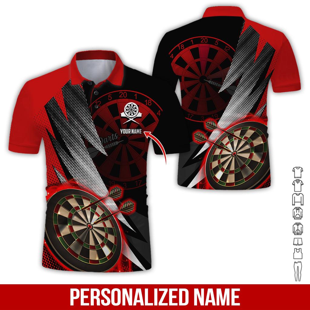 Frenzidea Red Dart Pattern Personalized Name, Team Name 3D Shirt