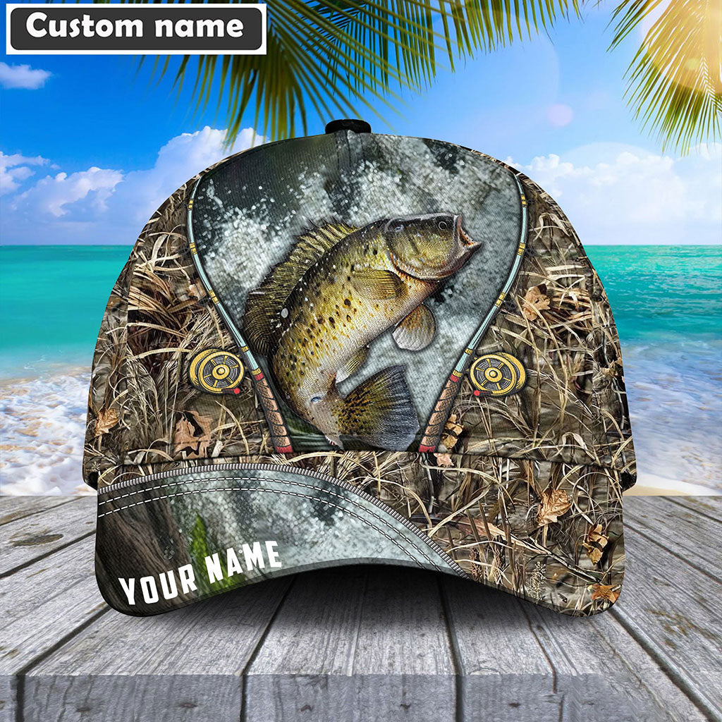 Frenzidea Custom Name Crappie Fishing Rod Cap