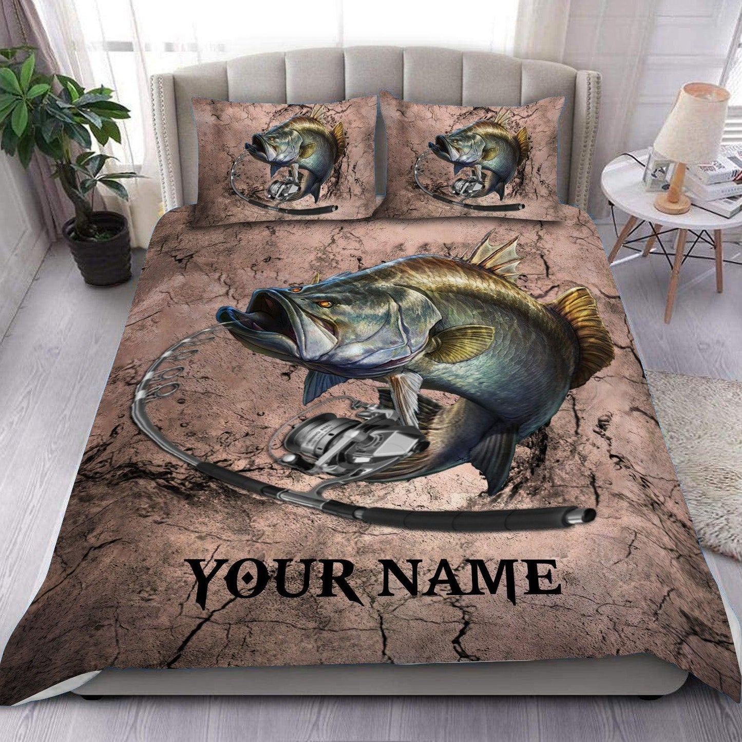 Frenzidea Fishing Land Pattern Personalized Bedding Set