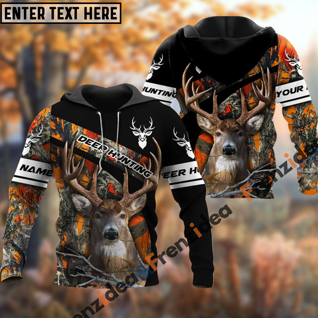 Frenzidea Customized Name Deer Hunting Orange 3D Shirt