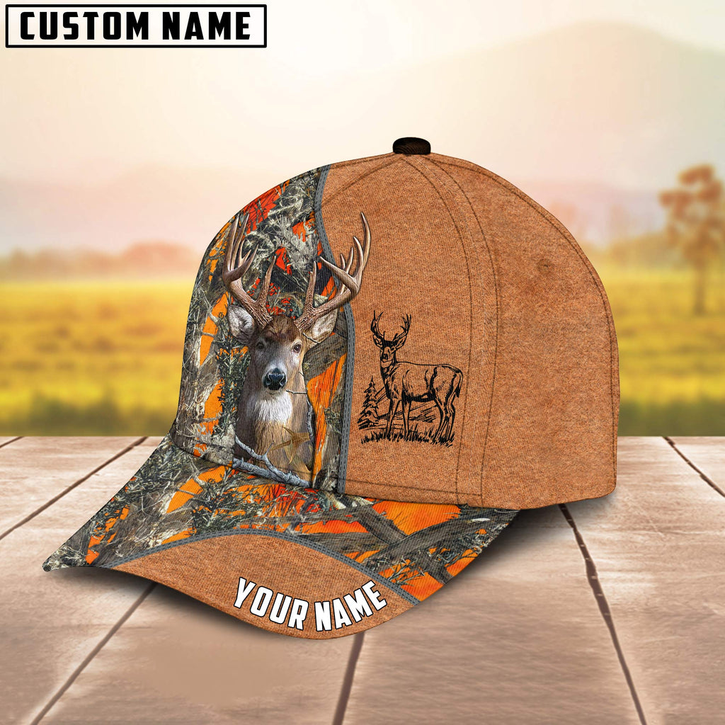 Frenzidea Deer Hunting Season Pattern Personalized Name Cap