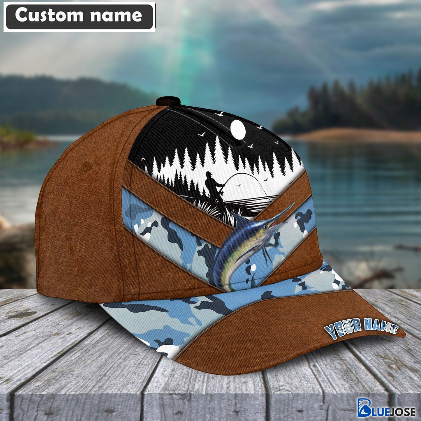 Frenzidea Marlin Personalized Fishing Classic Cap