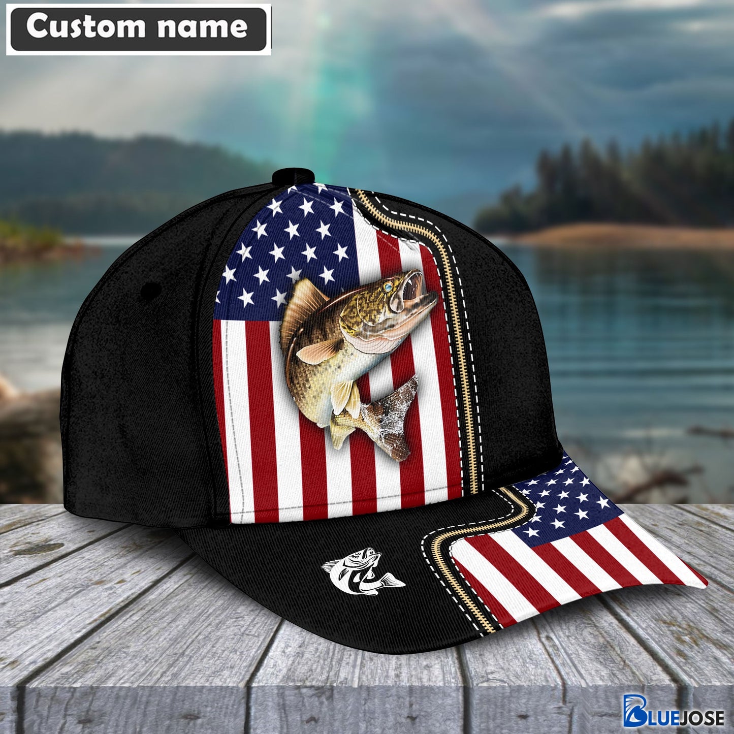 Frenzidea Walleye Personalized Fishing Classic Cap