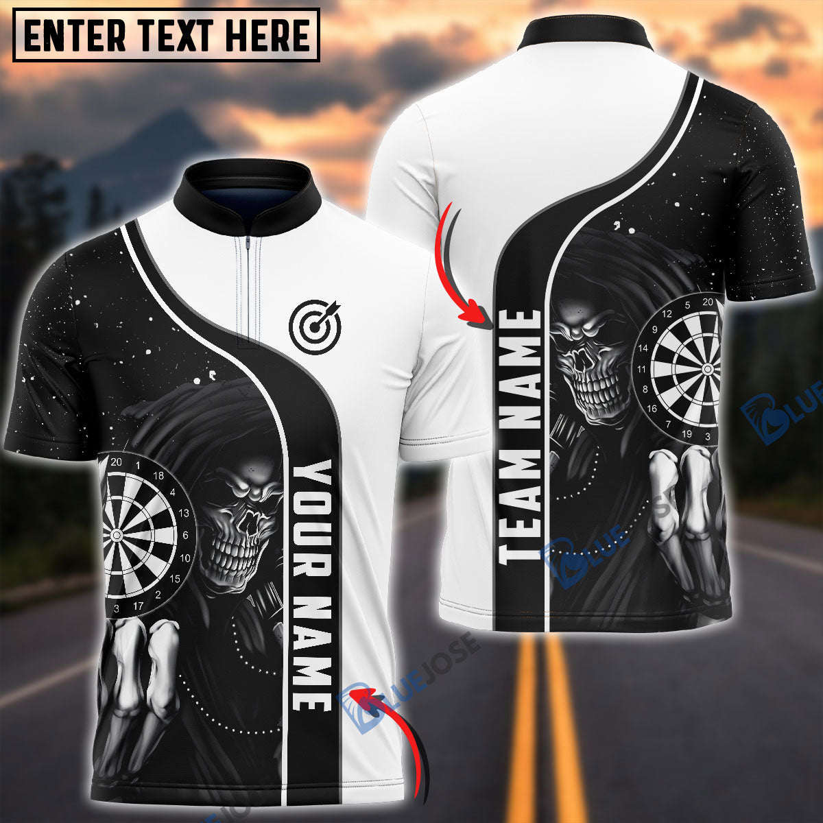 Frenzidea Dart Skull Personalized Name 3D Shirt