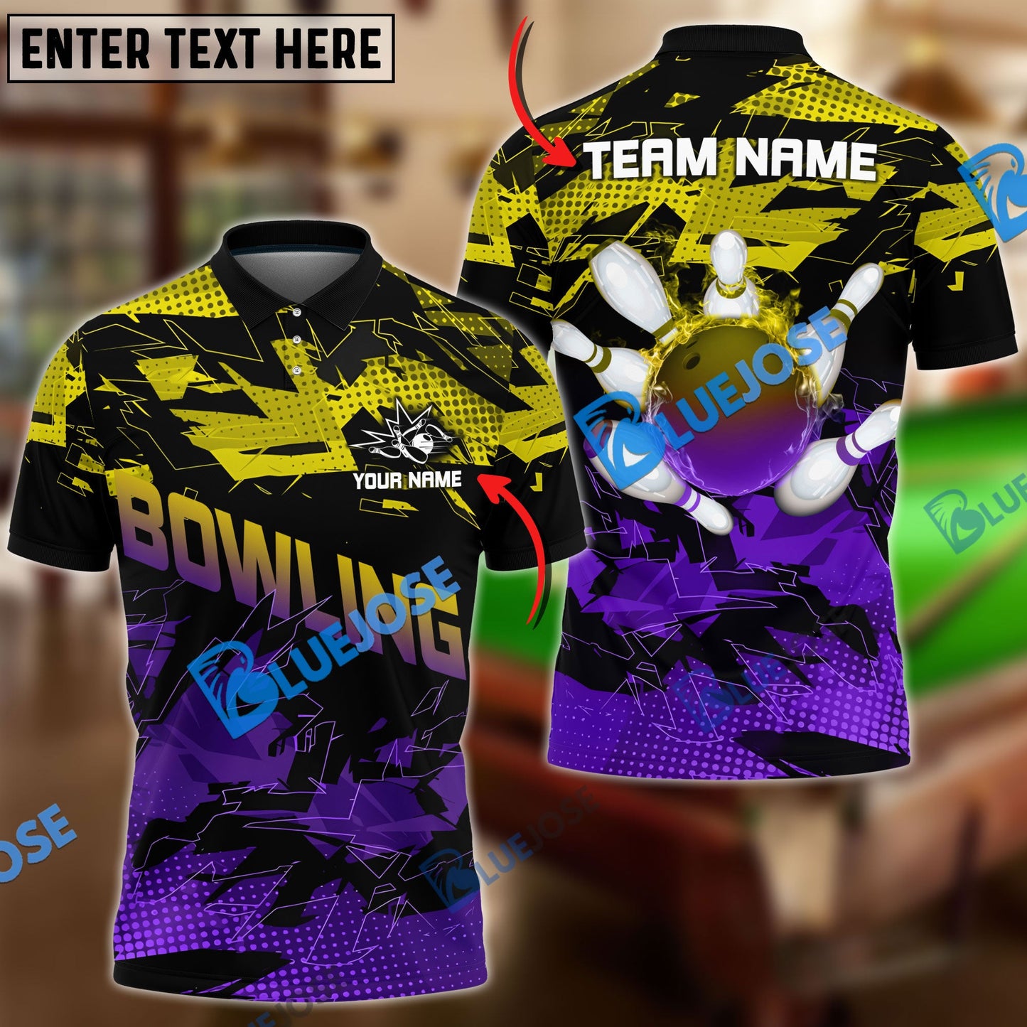 Frenzidea Bowling And Pins Halfway Round Of The World Customized Name 3D Shirt (4 Colors)