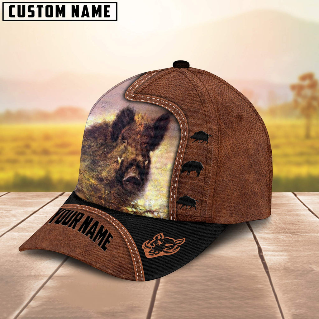 Frenzidea Boar Hunting Black N Brown Personalized Cap