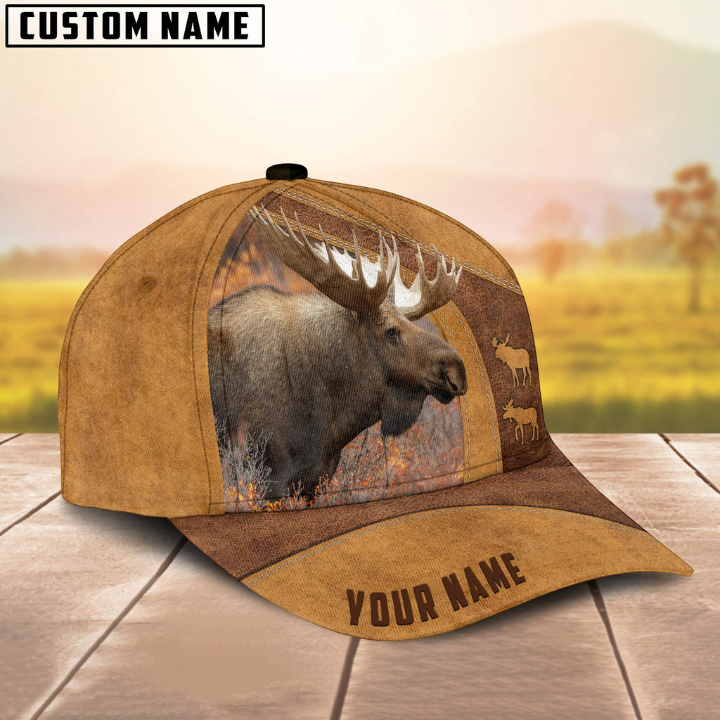 Frenzidea Moose Hunting Brown Personalized Cap