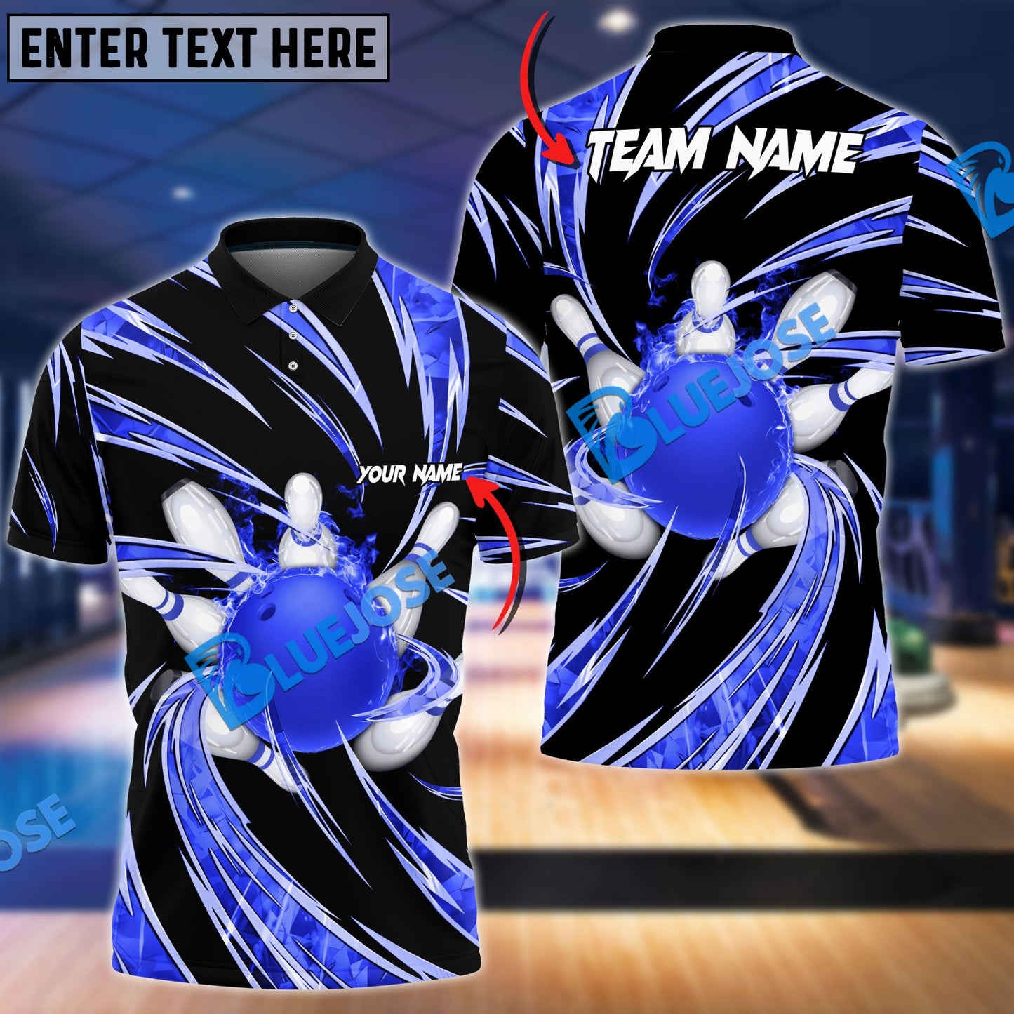 Frenzideas Bowling And Pins Super Anemo Aura Customized Name 3D Shirt ( 6 Colors)