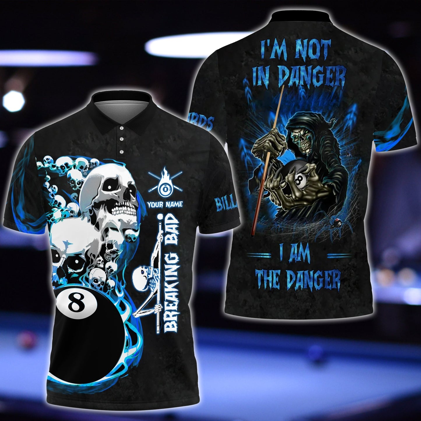 Frenzidea Billiards I Am The Danger Personalized Unisex Shirt