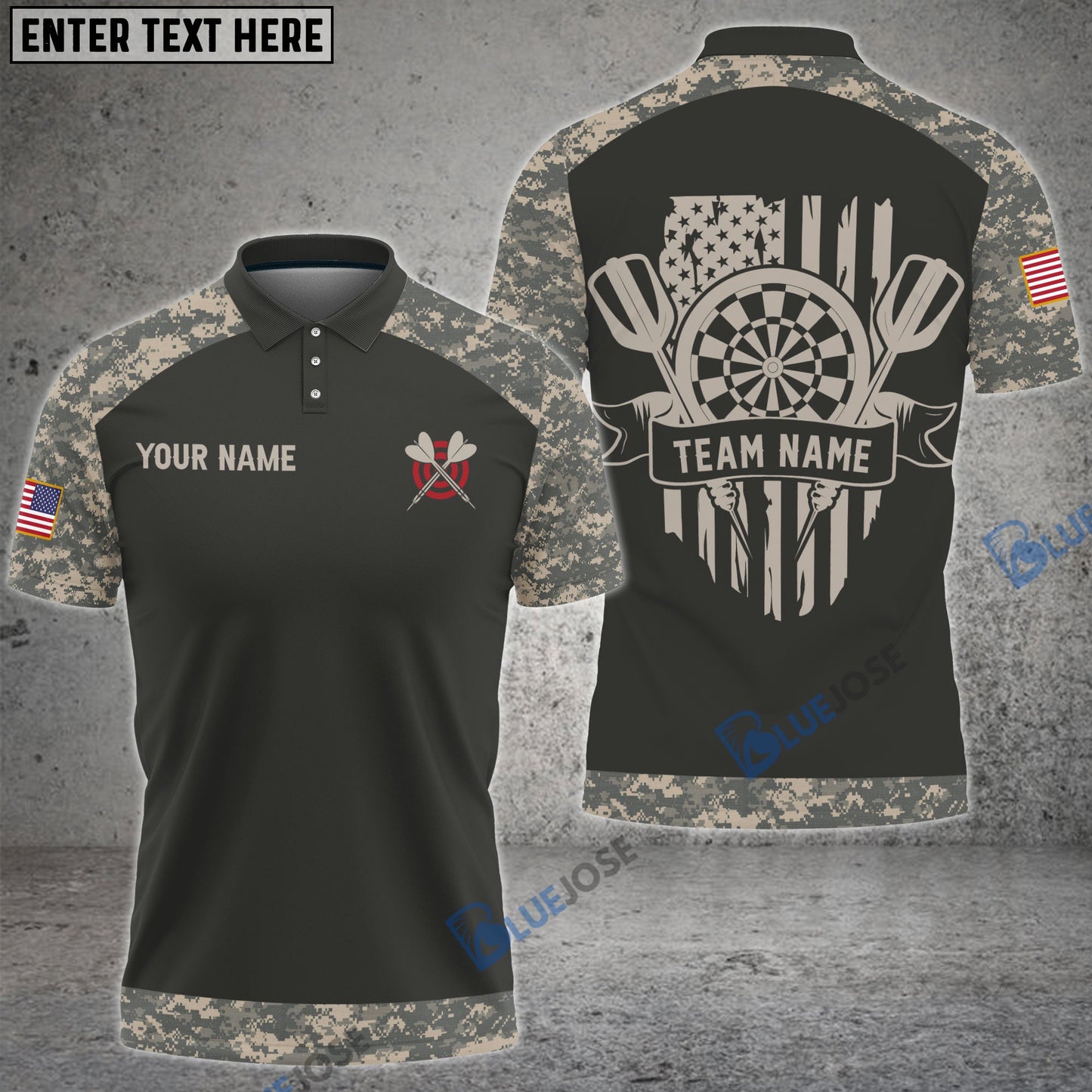 Frenzidea Military Darts Customized Name, Team Name 3D Unisex Shirt