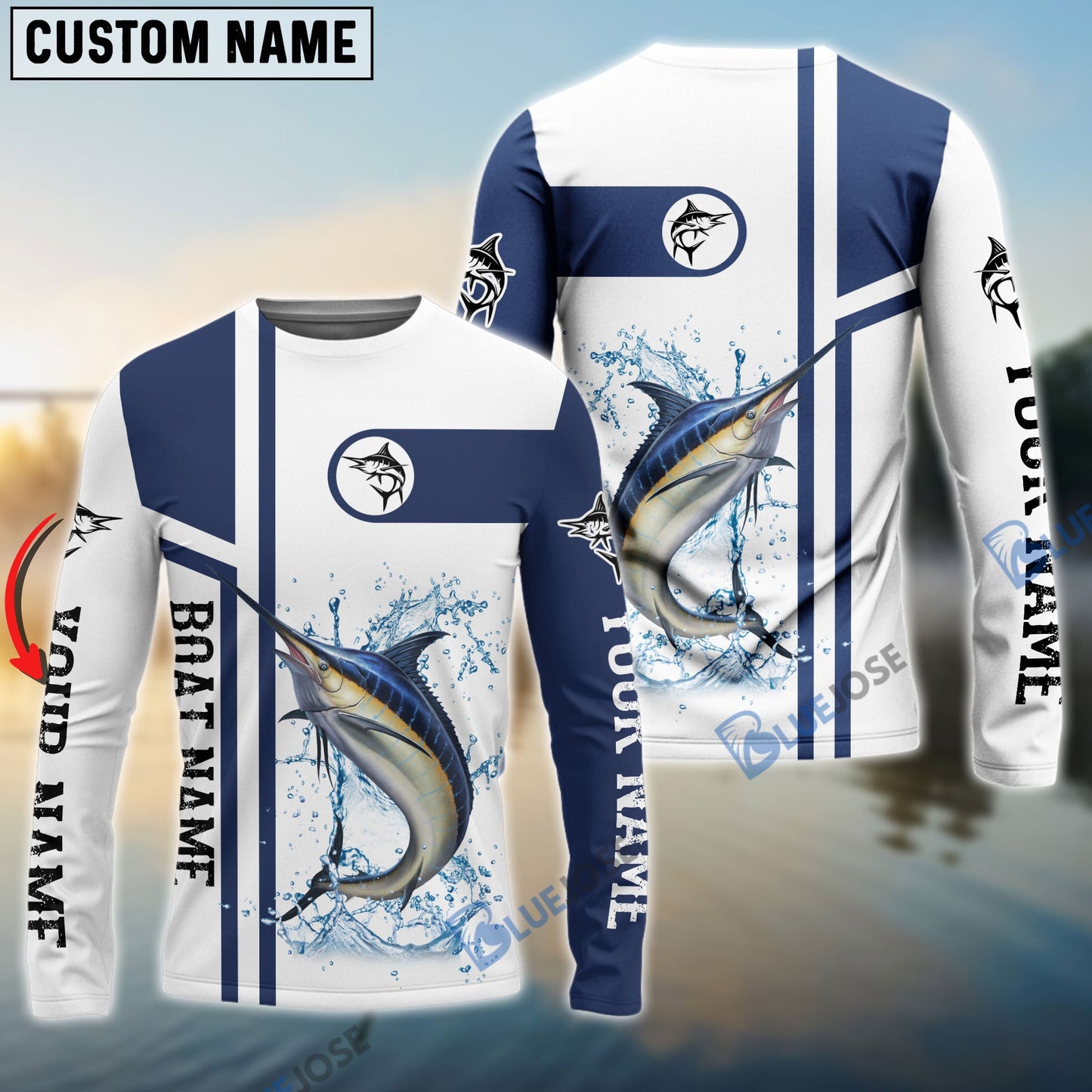 Frenzidea Fishing Marlin Customize Name 3D Shirts