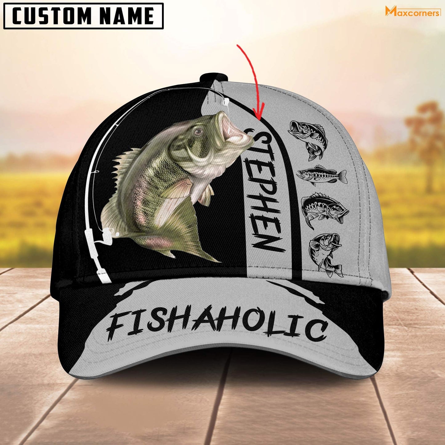 Frenzidea Personalized Fishaholic Cap