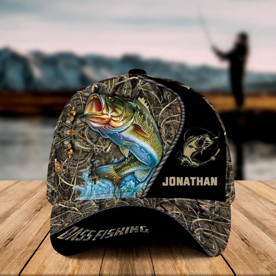 Frenzidea Personalized Bass Fishing Grass Cap