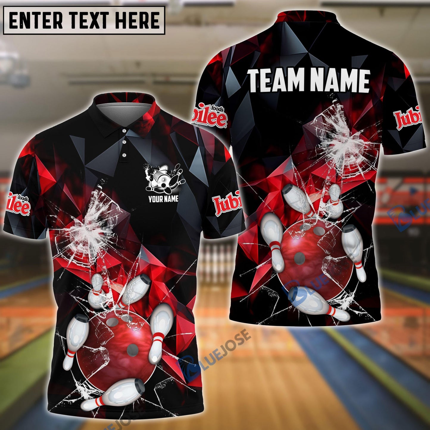 Frenzideas Bowling And Pins Broken Glass Mound Jubilee Customized Name 3D Shirt