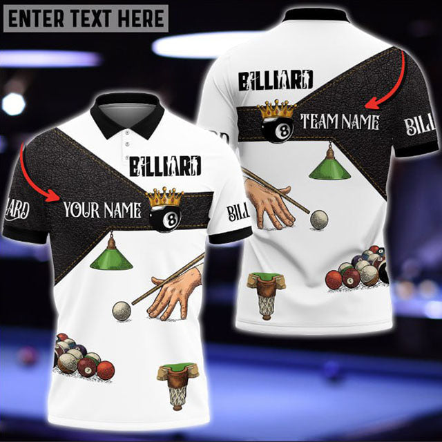 Frenzidea Billiards Star Personalized Name 3D Shirt