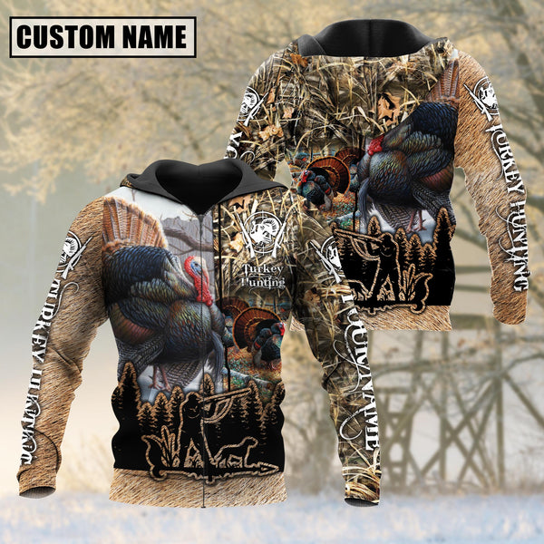 frenzidea Custom Name Turkey Hunting Camo Style Shirt 3D Shirt
