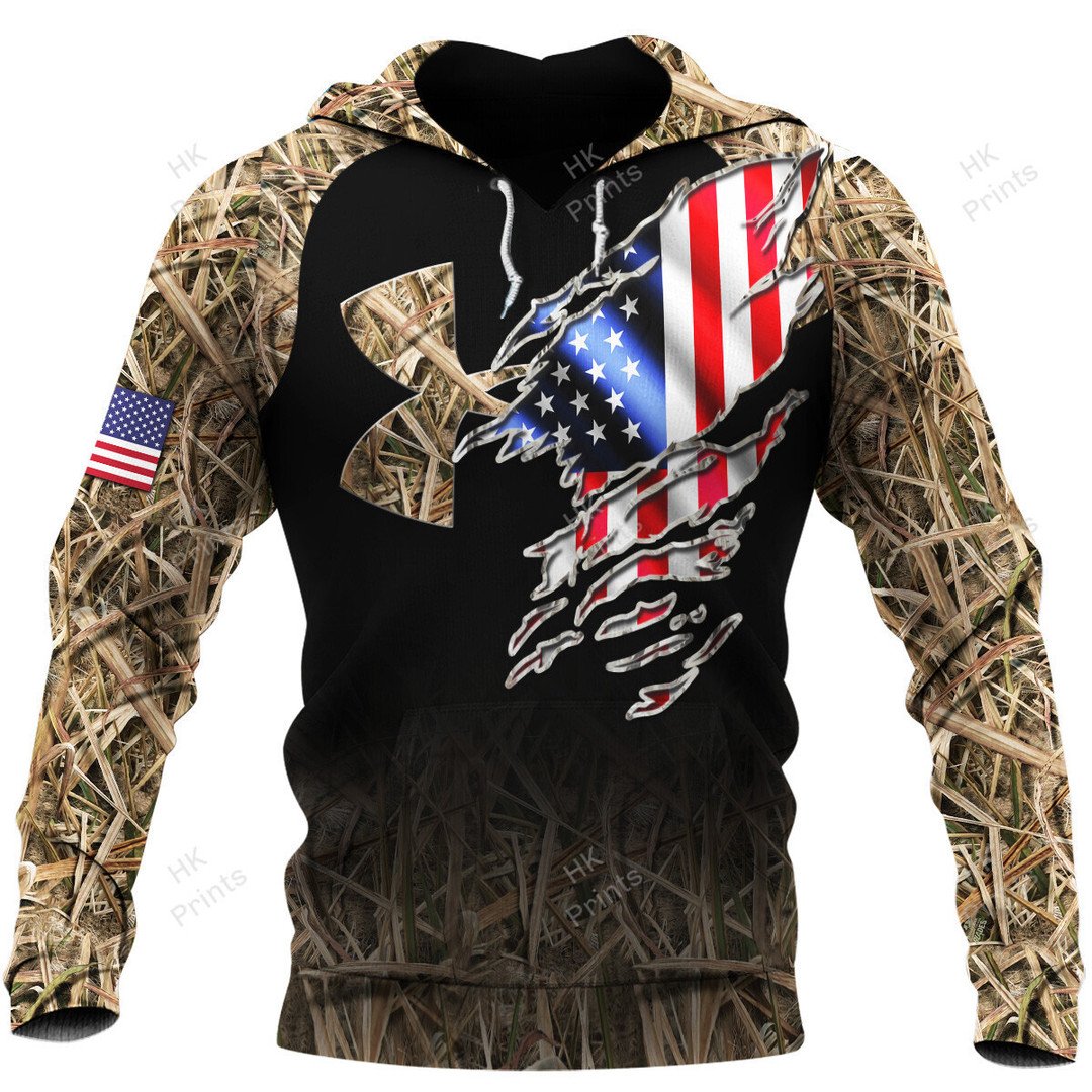 Frenzidea Ripped American Flag Duck Hunting Apparels