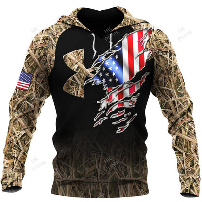 Frenzidea Ripped American Flag Duck Hunting Apparels