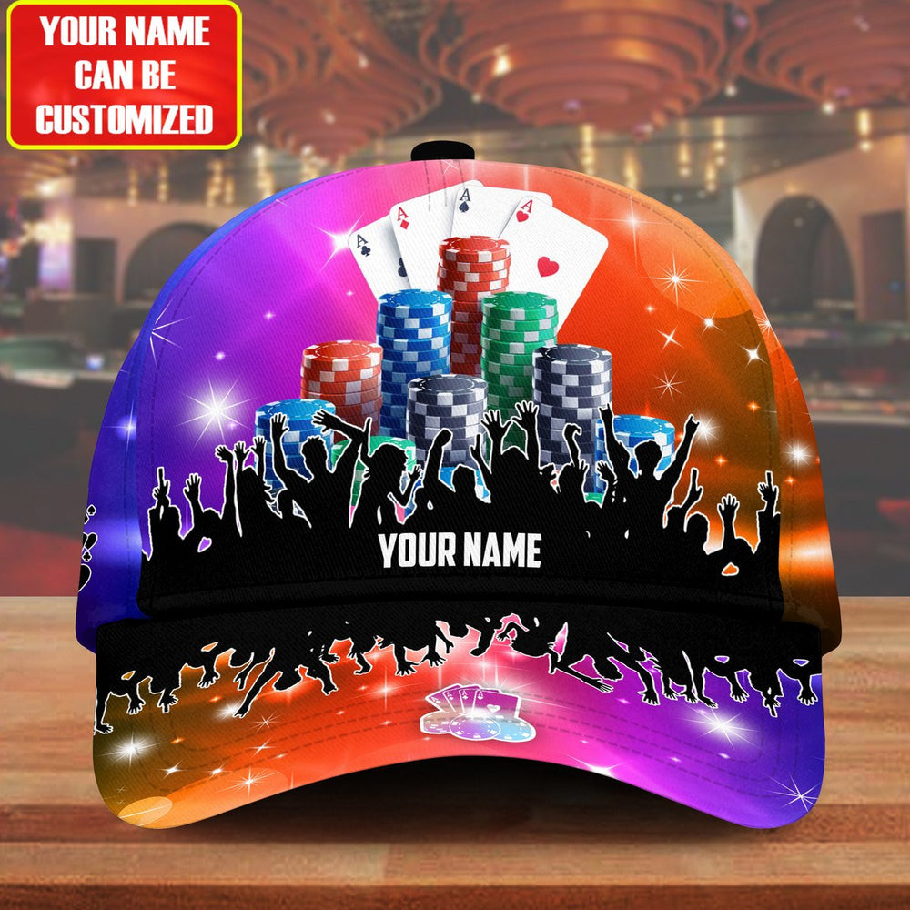 Frenzidea Personalized Name Poker Color Classic Cap