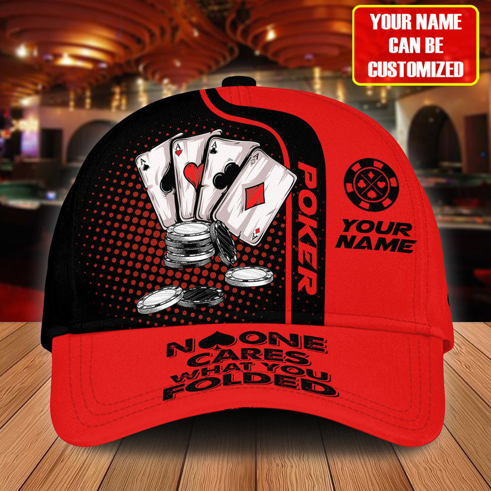 Frenzidea Personalized Name Poker Folded Classic Cap