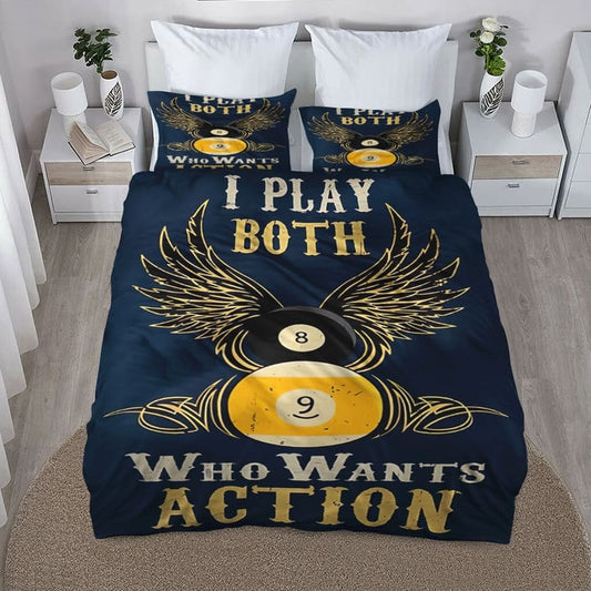frenzidea Billiards I Play Both Bedding Set