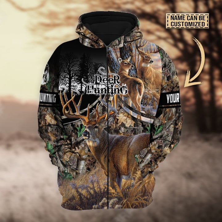 Frenzidea Personalized Name The Best Deer Hunting Hoodie & Zip Hoodie  Multicolor