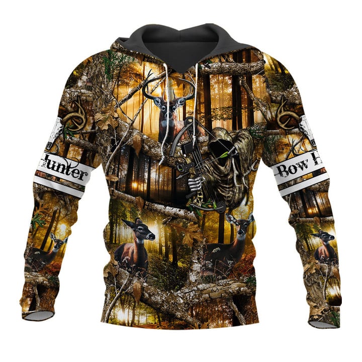 frenzidea Deer Hunting Bow Hunter Customized Name 3D Shirts